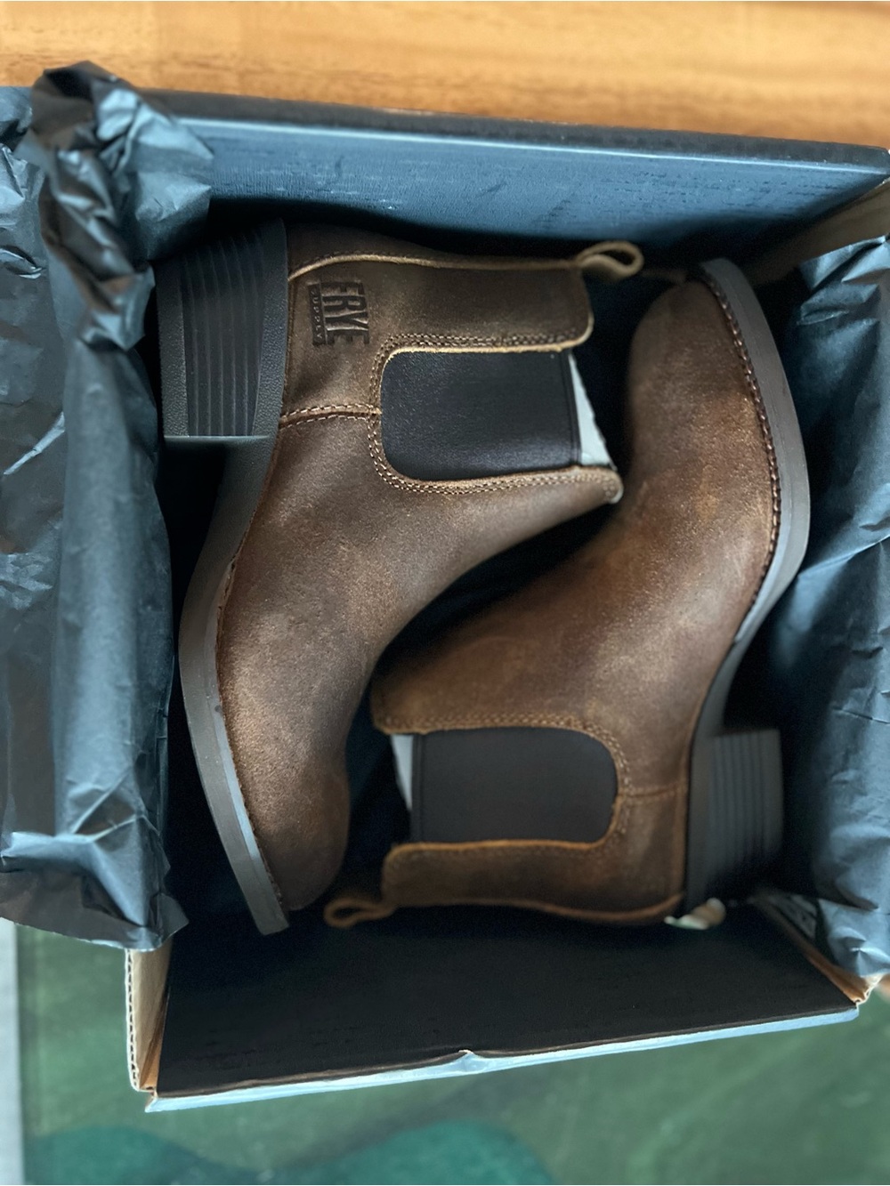 Frye Women's Tan Suede Chelsea Ankle Boot - Picture 9 of 9